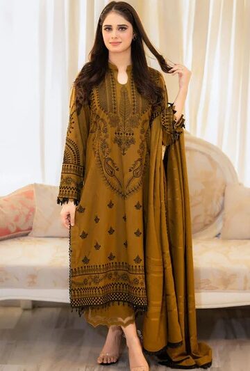 Pure Lawn 3PC Embroidered Suit